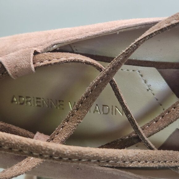 Adrienne Vittadini NEW Smily Tan Suede Ankle Wrap Wedge Shoes Size 8.5M - Picture 6 of 8